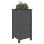 vidaXL Fioriera da Giardino Grigia 40x40x78 cm Legno Massello di Pino vidaXL Fioriera da Giardino Grigia 40x40x78 cm Legno Massello di Pino