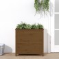 vidaXL Fioriera da Giardino Miele 82,5x40x78 cm Legno Massello di Pino vidaXL Fioriera da Giardino Miele 82,5x40x78 cm Legno Massello di Pino