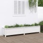 vidaXL Fioriera Rialzata Giardino Bianca 199,5x40x39 cm Massello Pino vidaXL Fioriera Rialzata Giardino Bianca 199,5x40x39 cm Massello Pino