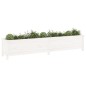 vidaXL Fioriera Rialzata Giardino Bianca 199,5x40x39 cm Massello Pino vidaXL Fioriera Rialzata Giardino Bianca 199,5x40x39 cm Massello Pino