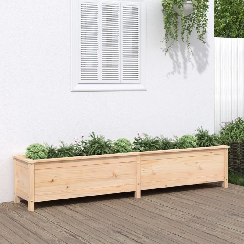 vidaXL Fioriera Rialzata da Giardino 199,5x40x39cm Legno Massello Pino vidaXL Fioriera Rialzata da Giardino 199,5x40x39cm Legno Massello Pino