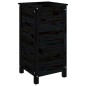 vidaXL Fioriera da Giardino Nera 40x40x78 cm Legno Massello di Pino