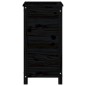 vidaXL Fioriera da Giardino Nera 40x40x78 cm Legno Massello di Pino