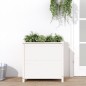 vidaXL Fioriera da Giardino Bianca 82,5x40x78cm Legno Massello di Pino vidaXL Fioriera da Giardino Bianca 82,5x40x78cm Legno Massello di Pino