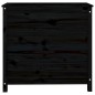 vidaXL Fioriera da Giardino Nera 82,5x40x78 cm Legno Massello di Pino