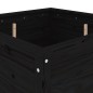 vidaXL Fioriera da Giardino Nera 82,5x82,5x78cm Legno Massello di Pino vidaXL Fioriera da Giardino Nera 82,5x82,5x78cm Legno Massello di Pino