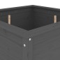 vidaXL Fioriera da Giardino Grigia 82,5x82,5x78cm Legno Massello Pino vidaXL Fioriera da Giardino Grigia 82,5x82,5x78cm Legno Massello Pino