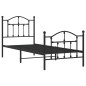vidaXL Giroletto con Testiera e Pediera Metallo Nero 90x190 cm vidaXL Giroletto con Testiera e Pediera Metallo Nero 90x190 cm