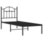 vidaXL Giroletto con Testiera in Metallo Nero 75x190 cm vidaXL Giroletto con Testiera in Metallo Nero 75x190 cm