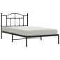 vidaXL Giroletto con Testiera in Metallo Nero 107x203 cm vidaXL Giroletto con Testiera in Metallo Nero 107x203 cm