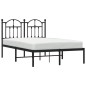 vidaXL Giroletto con Testiera in Metallo Nero 120x190 cm vidaXL Giroletto con Testiera in Metallo Nero 120x190 cm
