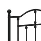 vidaXL Giroletto con Testiera e Pediera Metallo Nero 120x190 cm vidaXL Giroletto con Testiera e Pediera Metallo Nero 120x190 cm