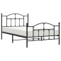 vidaXL Giroletto con Testiera e Pediera Metallo Nero 100x200 cm vidaXL Giroletto con Testiera e Pediera Metallo Nero 100x200 cm