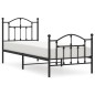 vidaXL Giroletto con Testiera e Pediera Metallo Nero 80x200 cm vidaXL Giroletto con Testiera e Pediera Metallo Nero 80x200 cm