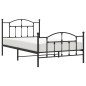 vidaXL Giroletto con Testiera e Pediera Metallo Nero 107x203 cm vidaXL Giroletto con Testiera e Pediera Metallo Nero 107x203 cm