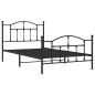 vidaXL Giroletto con Testiera e Pediera Metallo Nero 107x203 cm vidaXL Giroletto con Testiera e Pediera Metallo Nero 107x203 cm
