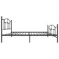 vidaXL Giroletto con Testiera e Pediera Metallo Nero 107x203 cm vidaXL Giroletto con Testiera e Pediera Metallo Nero 107x203 cm