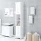 vidaXL Mobile da Bagno Bianco 30x30x183,5 cm in Legno tecnico vidaXL Mobile da Bagno Bianco 30x30x183,5 cm in Legno tecnico