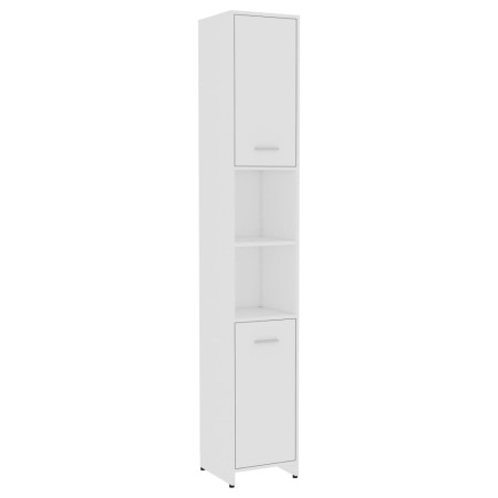 vidaXL Mobile da Bagno Bianco 30x30x183,5 cm in Legno tecnico