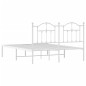 vidaXL Giroletto con Testiera Metallo Bianco 140x200 cm vidaXL Giroletto con Testiera Metallo Bianco 140x200 cm