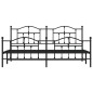 vidaXL Giroletto con Testiera e Pediera Metallo Nero 193x203 cm vidaXL Giroletto con Testiera e Pediera Metallo Nero 193x203 cm