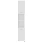 vidaXL Mobile da Bagno Bianco 30x30x183,5 cm in Legno tecnico vidaXL Mobile da Bagno Bianco 30x30x183,5 cm in Legno tecnico