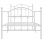 vidaXL Giroletto con Testiera e Pediera Metallo Bianco 90x190 cm vidaXL Giroletto con Testiera e Pediera Metallo Bianco 90x190 cm