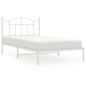 vidaXL Giroletto con Testiera Metallo Bianco 100x200 cm vidaXL Giroletto con Testiera Metallo Bianco 100x200 cm