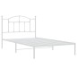 vidaXL Giroletto con Testiera Metallo Bianco 100x200 cm vidaXL Giroletto con Testiera Metallo Bianco 100x200 cm