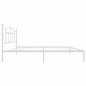 vidaXL Giroletto con Testiera Metallo Bianco 100x200 cm vidaXL Giroletto con Testiera Metallo Bianco 100x200 cm
