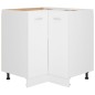 Armadio Angolare Bianco 75,5x75,5x80,5 cm in Legno Multistrato Armadio Angolare Bianco 75,5x75,5x80,5 cm in Legno Multistrato