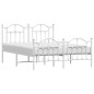 vidaXL Giroletto con Testiera e Pediera Metallo Bianco 140x200 cm vidaXL Giroletto con Testiera e Pediera Metallo Bianco 140x200 cm