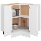 Armadio Angolare Bianco 75,5x75,5x80,5 cm in Legno Multistrato Armadio Angolare Bianco 75,5x75,5x80,5 cm in Legno Multistrato