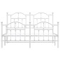vidaXL Giroletto con Testiera e Pediera Metallo Bianco 140x200 cm vidaXL Giroletto con Testiera e Pediera Metallo Bianco 140x200 cm