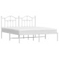 vidaXL Giroletto con Testiera Metallo Bianco 180x200 cm vidaXL Giroletto con Testiera Metallo Bianco 180x200 cm