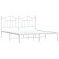 vidaXL Giroletto con Testiera Metallo Bianco 180x200 cm vidaXL Giroletto con Testiera Metallo Bianco 180x200 cm