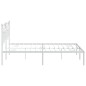 vidaXL Giroletto con Testiera Metallo Bianco 180x200 cm vidaXL Giroletto con Testiera Metallo Bianco 180x200 cm