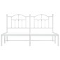 vidaXL Giroletto con Testiera Metallo Bianco 183x213 cm vidaXL Giroletto con Testiera Metallo Bianco 183x213 cm