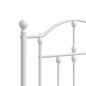 vidaXL Giroletto con Testiera Metallo Bianco 183x213 cm vidaXL Giroletto con Testiera Metallo Bianco 183x213 cm