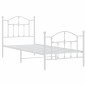 vidaXL Giroletto con Testiera e Pediera Metallo Bianco 90x200 cm vidaXL Giroletto con Testiera e Pediera Metallo Bianco 90x200 cm