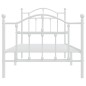 vidaXL Giroletto con Testiera e Pediera Metallo Bianco 90x200 cm vidaXL Giroletto con Testiera e Pediera Metallo Bianco 90x200 cm