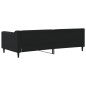 vidaXL Letto da Giorno Nero 90x200 cm in Tessuto vidaXL Letto da Giorno Nero 90x200 cm in Tessuto