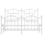 vidaXL Giroletto con Testiera e Pediera Metallo Bianco 135x190 cm vidaXL Giroletto con Testiera e Pediera Metallo Bianco 135x190 cm