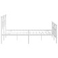 vidaXL Giroletto con Testiera e Pediera Metallo Bianco 135x190 cm vidaXL Giroletto con Testiera e Pediera Metallo Bianco 135x190 cm
