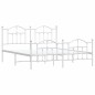 vidaXL Giroletto con Testiera e Pediera Metallo Bianco 180x200 cm vidaXL Giroletto con Testiera e Pediera Metallo Bianco 180x200 cm