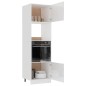 Armadio per Microonde Bianco Lucido 60x57x207 cm in Truciolato Armadio per Microonde Bianco Lucido 60x57x207 cm in Truciolato