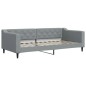 vidaXL Letto da Giorno Grigio Chiaro 90x200 cm in Tessuto vidaXL Letto da Giorno Grigio Chiaro 90x200 cm in Tessuto