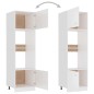 Armadio per Microonde Bianco Lucido 60x57x207 cm in Truciolato Armadio per Microonde Bianco Lucido 60x57x207 cm in Truciolato
