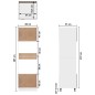 Armadio per Microonde Bianco Lucido 60x57x207 cm in Truciolato Armadio per Microonde Bianco Lucido 60x57x207 cm in Truciolato
