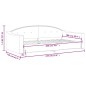 vidaXL Letto da Giorno Grigio Chiaro 100x200 cm in Tessuto vidaXL Letto da Giorno Grigio Chiaro 100x200 cm in Tessuto